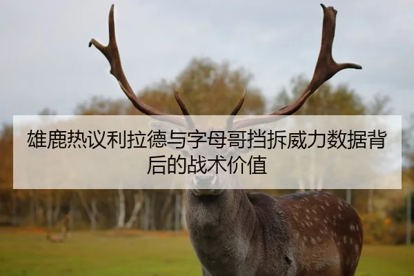 雄鹿热议利拉德与字母哥挡拆威力数据背后的战术价值